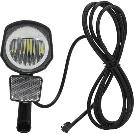 E-bike Headlight, 12V-72V LED Light, 2-Pin SM Connector, Durable ABS Construction, Powerful Illumination for E-bike