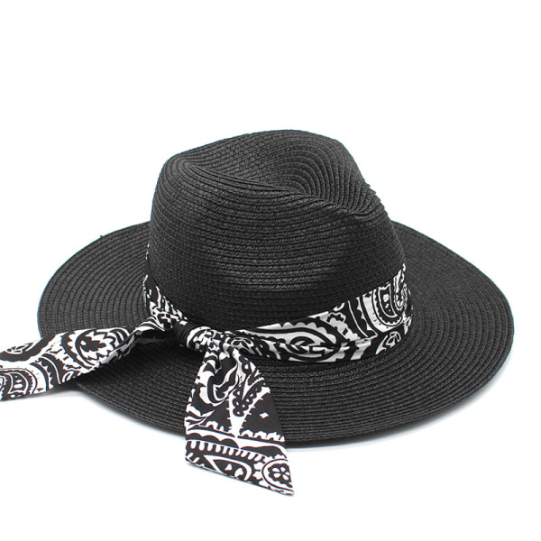 Solhatt Dame Fisherman Pot Hat Vår og sommer Strand Solbeskyttelse Stråhatt Vintage britisk lue Casual visirhatt