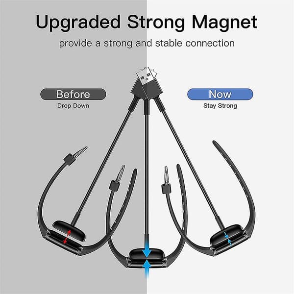 Charger for Fitbit Charge 5/Luxe, Smartwatch Portable 50 cm Wireless Magnetic Fast Charging Cable