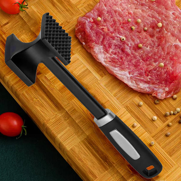 Kockens Köttmörare - Diskmaskinsäker Köksklubba för att Möra Kyckling, Nötkött, Fläsk & Nötter med Halksäkert Grepp