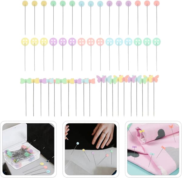 400 Pieces Straight Quilting Pins for Fabric Sewing with Flat Head, Patchwork Tailor Positioning Pins