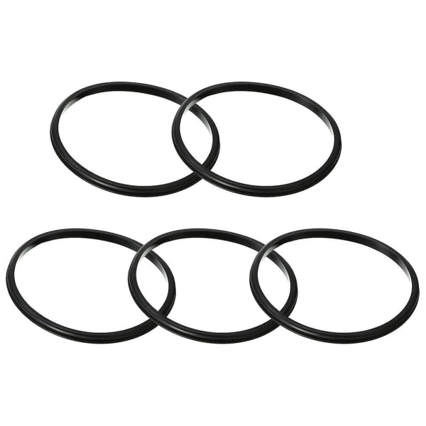 5 stk. Flaskeforseglingringe Elastiske Flaskering Madflaskeforsegling Værktøj Silikonforsegling Ring Til Flaske Sort 8x8cm Black 8x8cm