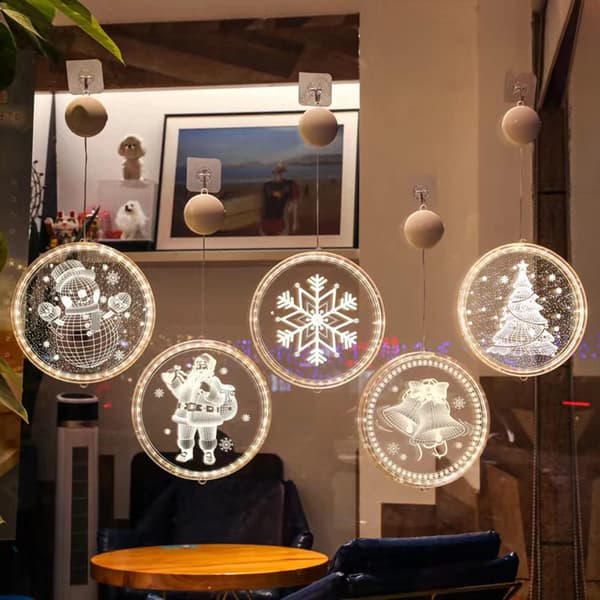 Christmas Decorative Window Lights, Christmas Indoor Window Lighting,