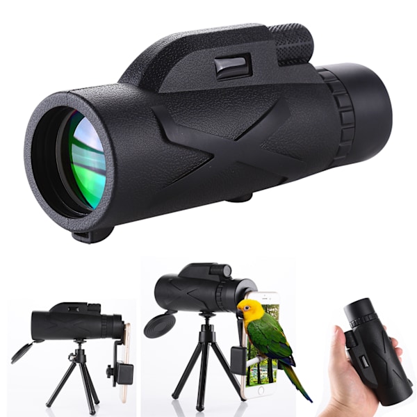 80x100 High Powered Monocular Telescope for Smartphone, Compact & Portable High Definition Monocular for Adults