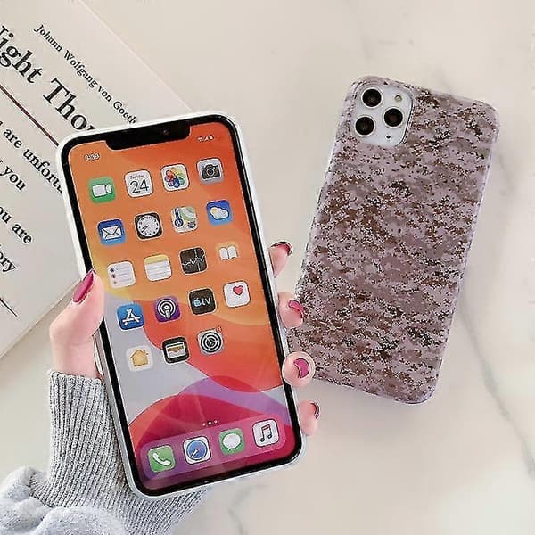 Stöttåligt IMD Kamouflage TPU Skyddsfodral för iPhone 12 Mini (grön)