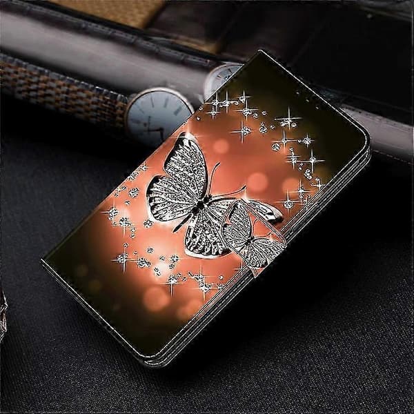 Galaxy A23 5G Läder Flip Fodral 3D Mönster Ställ Plånboksfodral för Global Version (Kristall)