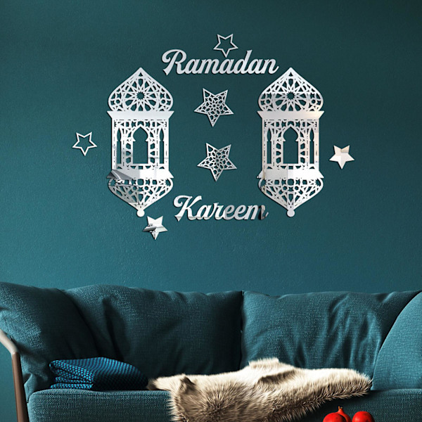 Seinätarra Ramadan Kareem -lyhtytarra Ikkunatarra Koriste Kulta