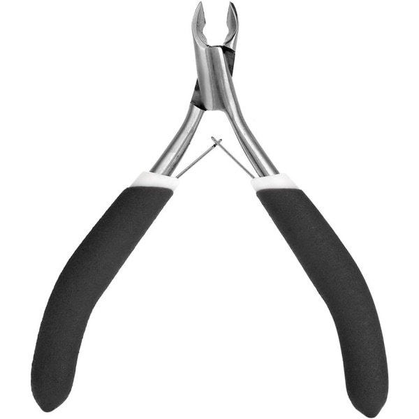 Nagelbandsnyckel i rostfritt stål Sax för död hud Nagelklippare Manikyrverktyg för hemmanagelsalong (svart)