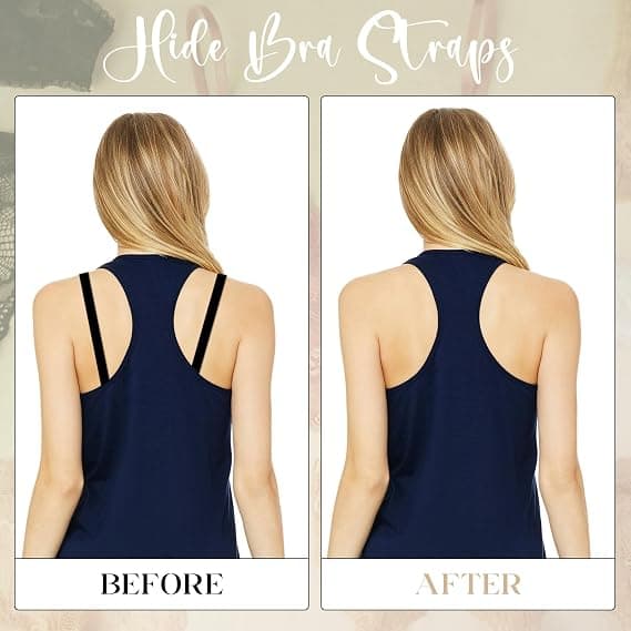 12 stk BH-stroppholdere for Racerback BH-stroppklips Sklisikre spenner Skjul stropper