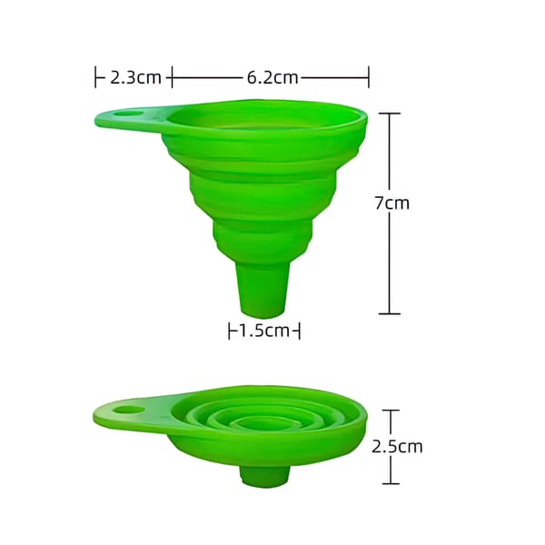 2-pak - Silikonetragt - Sammenklappelig - 7 cm multifärg multicolor