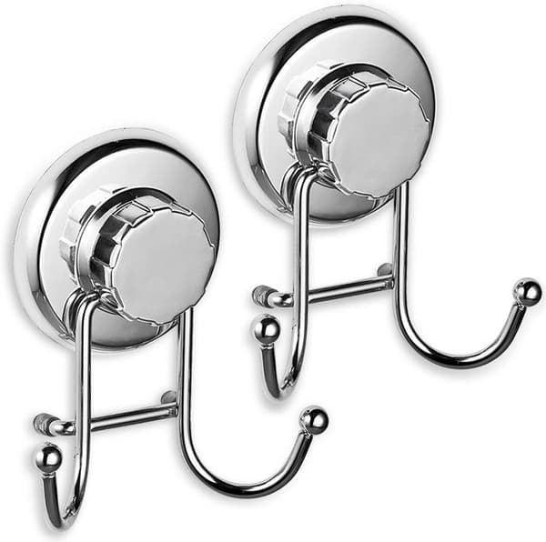 Powerful Vacuum Suction Cup Hooks - Organizer for Towel, Bathrobe