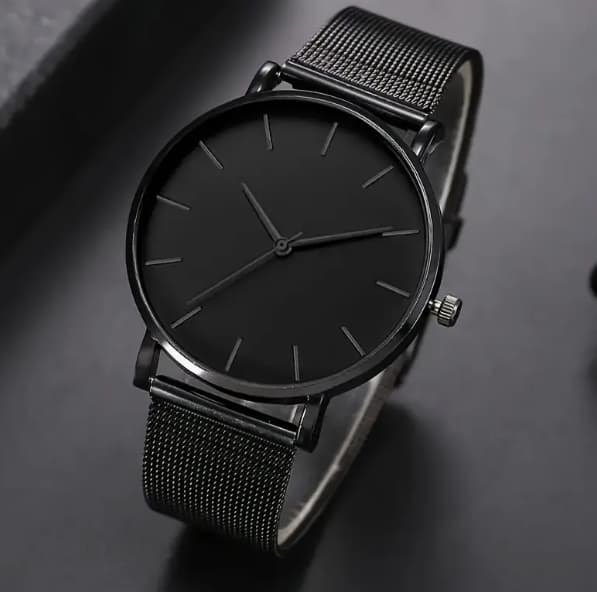 Herreur, Quartz, med slidstærk rem i rustfrit stål, 40 mm, sort