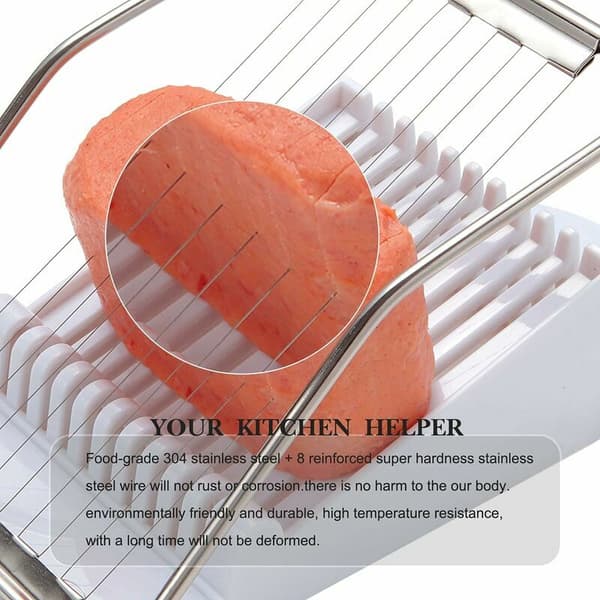 Anti-Spam-Slicer, kjøttkutter, multifunksjonell trådkutter i rustfritt stål, eggfrukt mykostkutter, 9 skiver