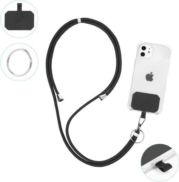 Adjustable Universal Phone Lanyard, Neck Strap, Shoulder Strap, Wrist Strap, Compatible with Most Phone Cases [JUN]