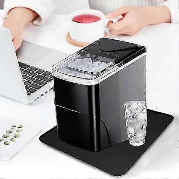 Ice Maker Mat Countertop Absorbent Mat Reusable Easy Clean Dish Drying Mat for Kitchen Black