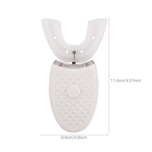 Fully Automatic 360° Electric Toothbrush - Vibrating Sonic Toothbrush White white