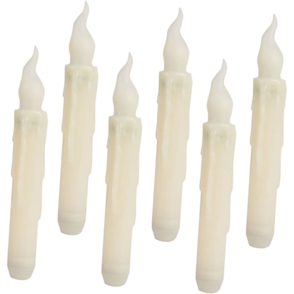 12pcs Candles Candle Floating LED Bulk Romantic for Flickering Yellow Flameless Light Lights Fake Party Wedding Taper Ha