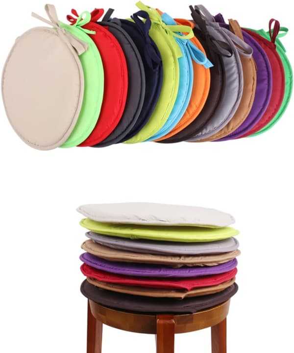 Setepute Svamp Pute Stropper 38 cm Diameter Grønn Polyester for Kontor Spisestue Bil Bruk Multifunksjonell Stolpute
