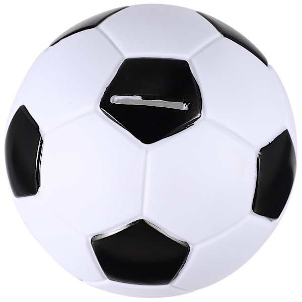 Spargris Fotboll Form Pojkar Flickor Barn Mynt Spargris Hem Dekoration Tillbehör Vit 15X15X14CM
