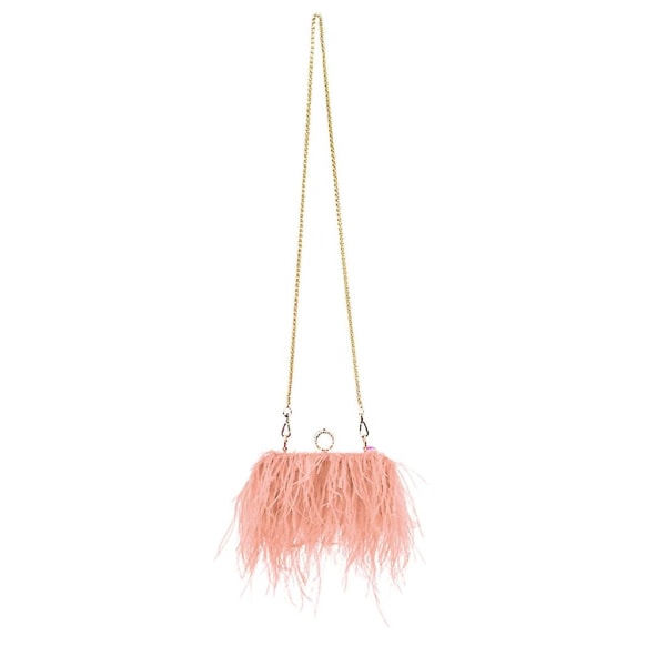 Fashion Chain Olkalaukku Naisten Pehmo-ilta Clutch Bag Häät Käsilaukut Vaaleanpunainen
