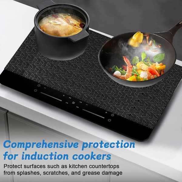 Induction Cooktop Protector Mat 52 x 78 cm Large Silicone Protective Mat for Induction Cooktop Better Protection
