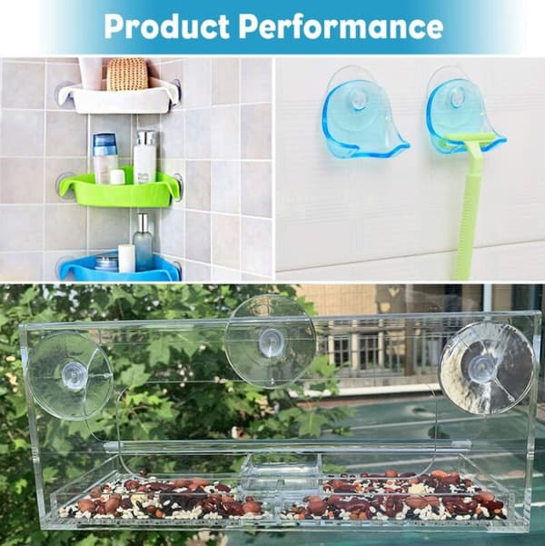 Set med 20 transparenta sugproppar PVC-sugproppar utan krokar