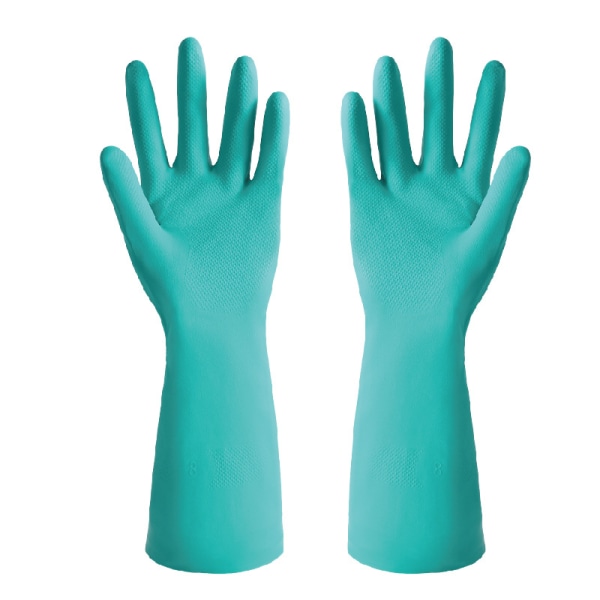 Pairs Reusable Dishwashing Cleaning Gloves with Latex Free, Cotton Lining, Kitchen Gloves, Green, Large