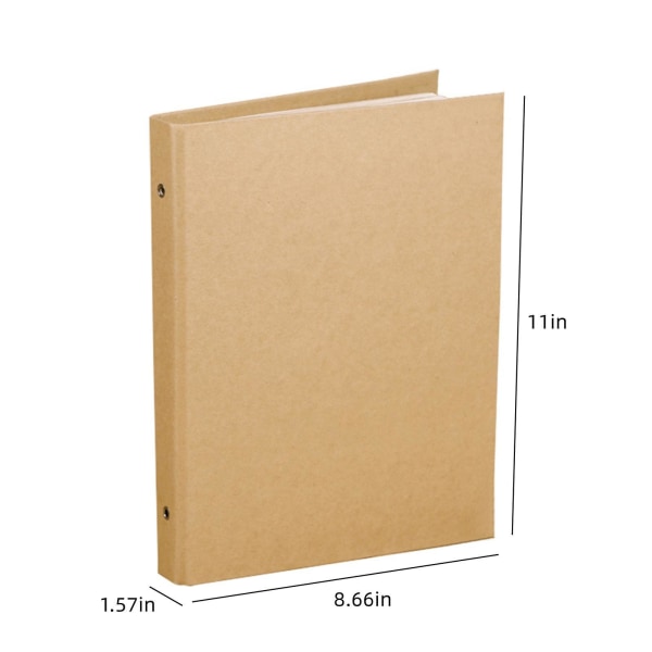 Pdiy Album, 3x5 4x6 5x7 6x8 Magnetiskt Skrapbok DIY Album, Brun Pappersomslag Album, Kreativ Accordion Khaki