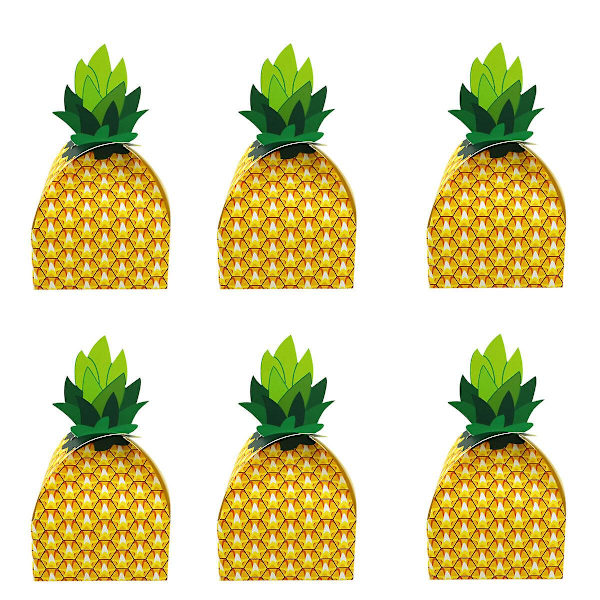 25 stk. Ananas Papiræske Ananasæske Fest Opbevaringsæske Ananas Opbevaringsæske Ananas Slikæske