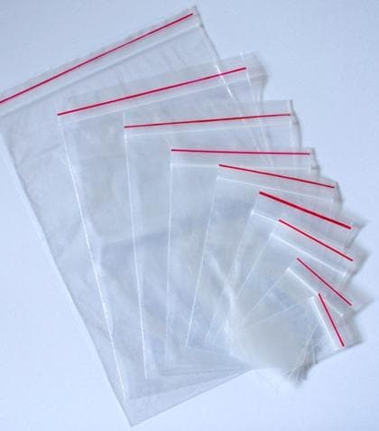100-pakning 5x7 cm Zip-poser med glidelås