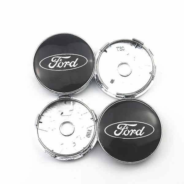 4 kpl Musta 60mm Auton Pyörän Keskikuppi Logotarra Ford F:lle