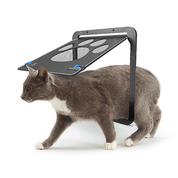 Ownpets Husdjursnät Dörr, Invändig Dörr, Låsbar Magnetisk Flik Skärm Automatisk Låsbar Svart Dörr för Valp Hund och Katt D