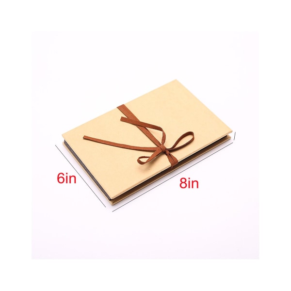 6x8 Tum Hardcover Fotoalbum Med DIY-Tillbehör, Utbyggbart Vikbart DIY-Skrapbokalbum, Kraftpapper Khaki