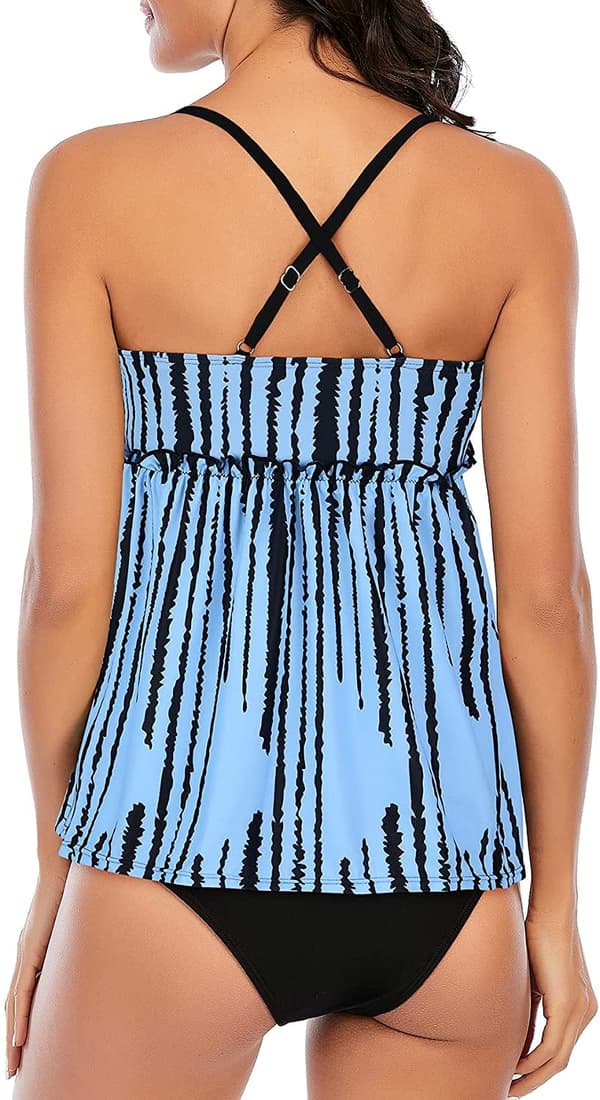 Todelt badedragt til kvinder Plus Size Toppe med shorts Dame Badedragter Plus Size Badedragter