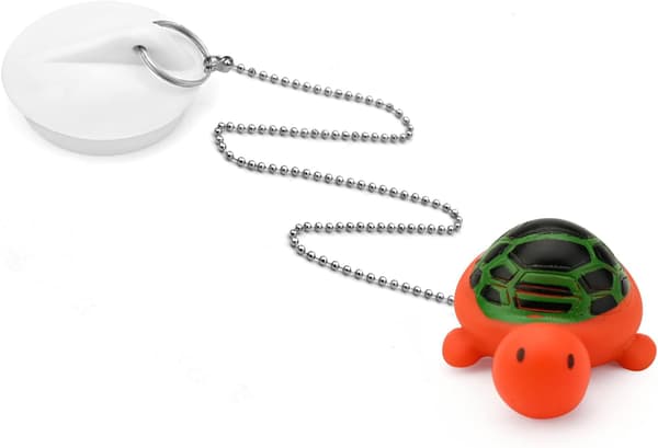 Turtle with chain rubber bathtub plug, 38mm universal bathtub co