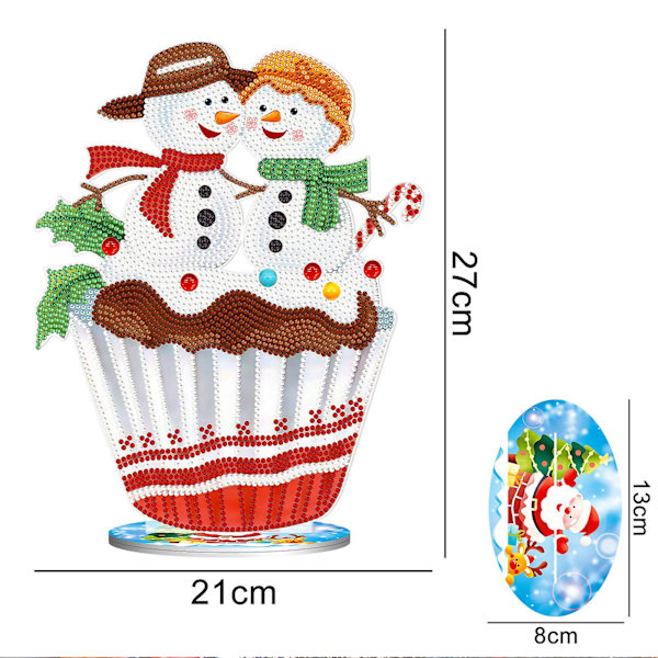 Akryl Julgodis, Lollipop, Bomullssocker, DIY Dekorativt Godis, Julgran, Julröd och Vit Godis Hängsmycke #1 #10