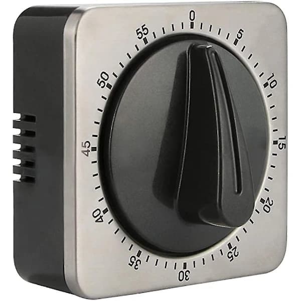 Kitchen Timer Magnetic 60 Minutes Wind Up Mechanical Timer Stainless Steel For Home Baking Cooking Oven
