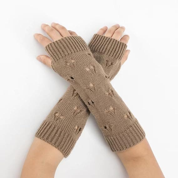 1 stk. Fingerløse Rivede Langærmede Armvarmere Y2k Armærme Harajuku