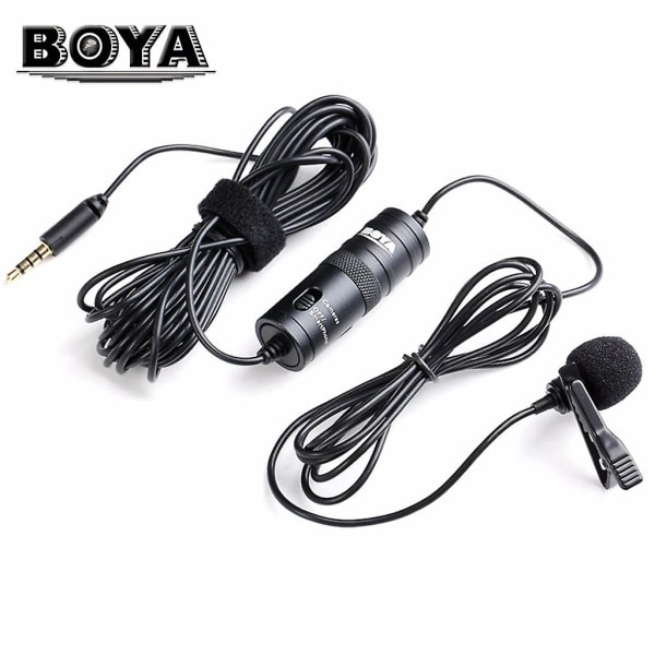 By-m1 Lavalier Kondensatormikrofon för DSLR Videokamera PC