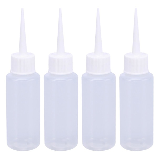 4 stk 50 ml Plastklemflasker Dispenser for flytende lim Bygg (hvit)Hvit4stk White 4pcs