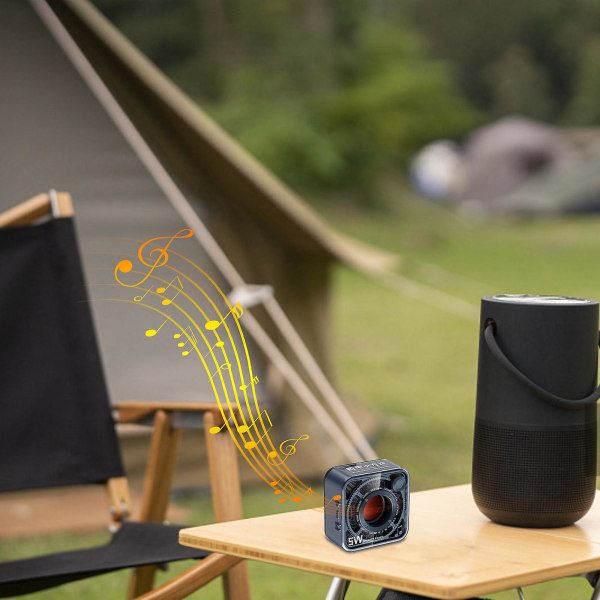 Läpinäkyvä Mecha Wind Small Steelcannon Langaton Bluetooth-kaiutin Häikäisevä Ulkokäyttöön Sopiva Kannettava Subwoofer Dark blue