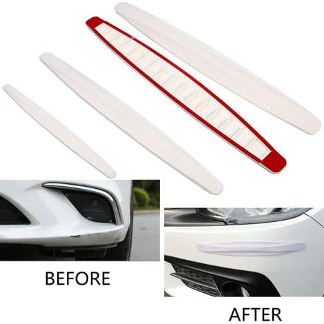 Flexible Bumper Protectors for Front and Rear Bumper, Scratch Protection, Universal Bumper Guard Strip, Self-Adhesive Car Bumper Protector