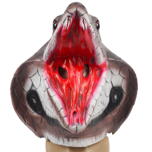Cobra Snake Mask Realistiske latex dyrehovedmasker til Halloween Carnival Parade Maskerade Party