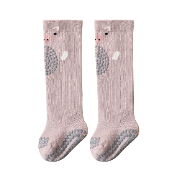 Rosa, lyseblå, M (1-3 år) 10-14cm 2 farvede babystrømper