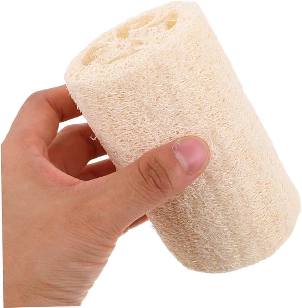 8 stk naturlige luffa badesvamper eksfolierende dusjskrubber