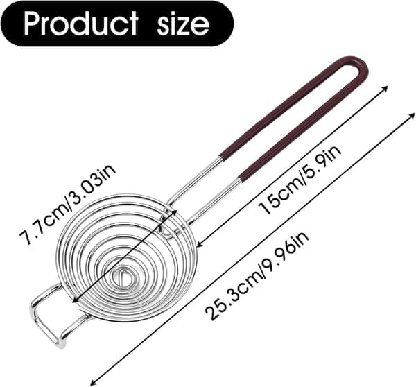 Stainless Steel Egg Separator, Extended Handle, Efficient Tool for Separating Egg Whites and Yolks