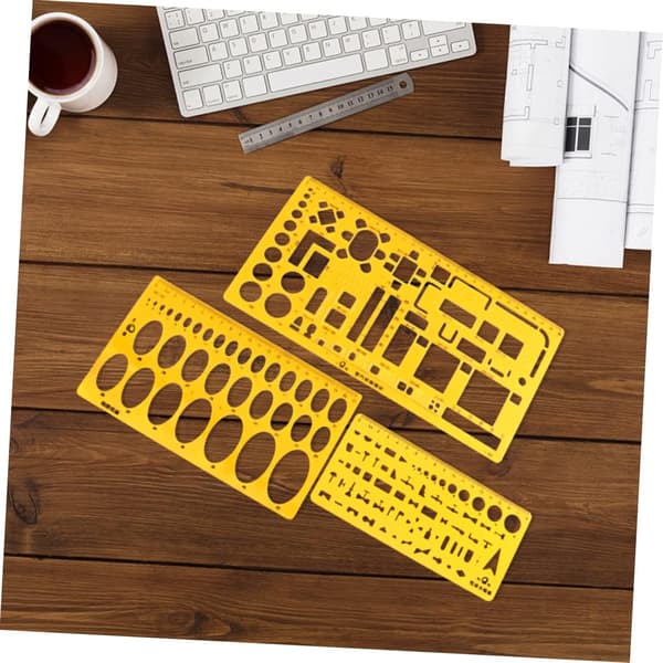 Drawing Circle Template Geometry Measuring Tool Ruler for School Office Ellipse Drawing Art Design Aid