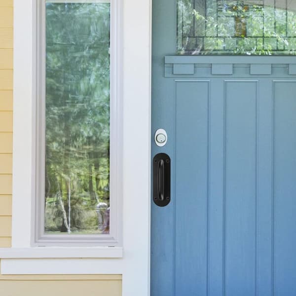 Sliding Door Handle, Set of 2 Barn Door Handles, Pull Handle with Back Plate, Gate Handle, Door Handle Plate