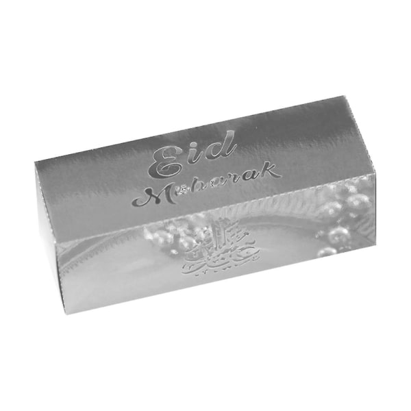 Heijastava hopea50 Pack Cake Suklaarasia Leikkaus Suorakulmainen Karkkipakkaus Lomajuhlatarvikkeet Heijastava hopea