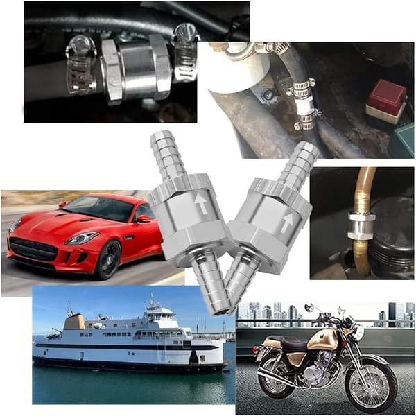 2 st 8 mm backventil, bränslebackventil i aluminium-FM-